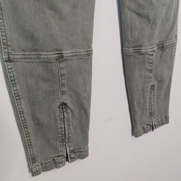 Liverpool Jeans Company Kylie Crop Cargo Skinny Denim Olive Green Size 8 - Picture 6 of 9